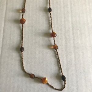 Brown beaded necklace